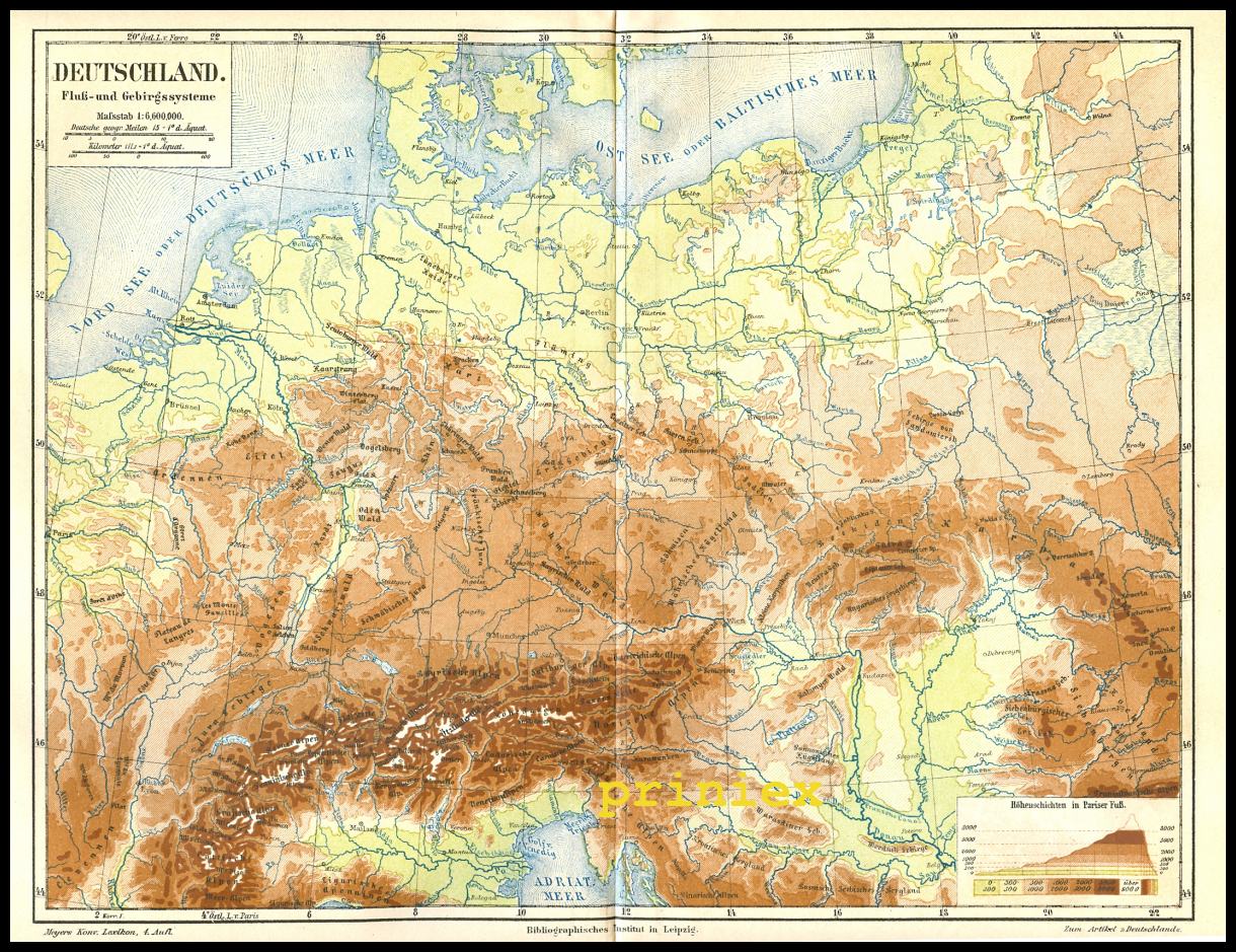 Deutschlandkarte Gebirge